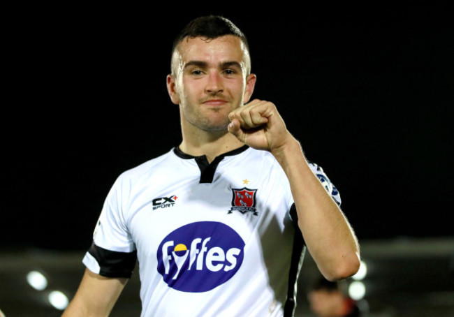 Michael Duffy celebrates after the game