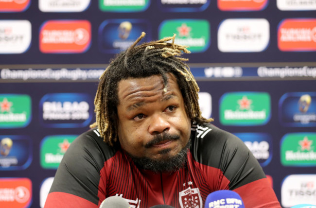 Mathieu Bastareaud dejected during the post match press conference