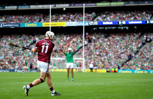 Joe Canning drops a late free into the square