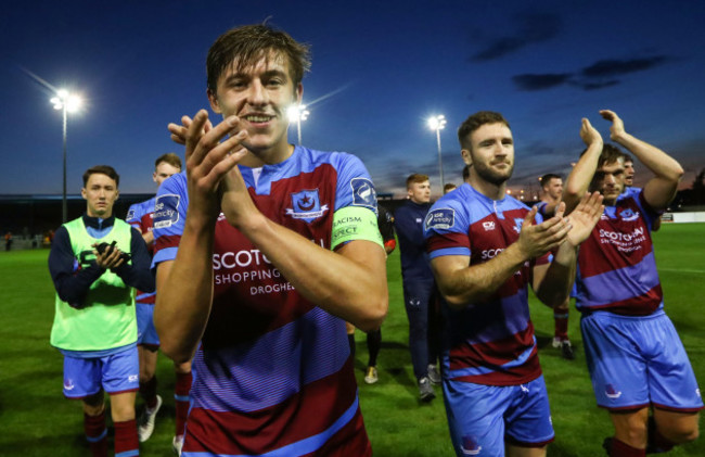 Jake Hyland celebrates after the game