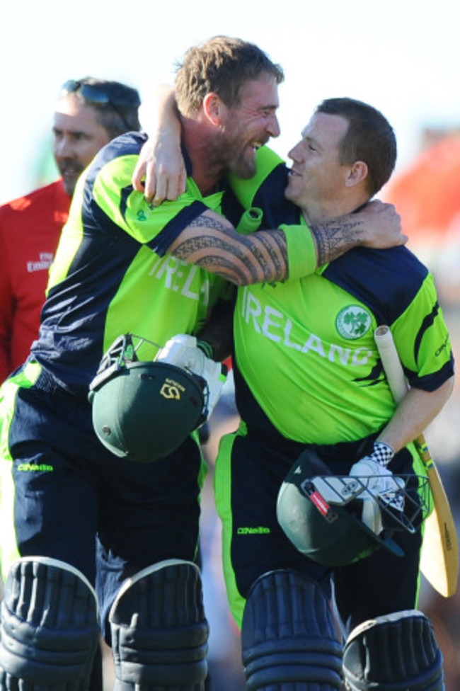 John Mooney and Niall O’Brien after the winning runs