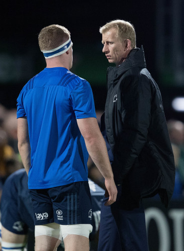 Leo Cullen with Dan Leavy before the game 12/10/2018