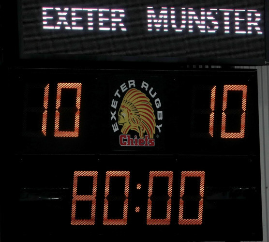 A general view of the score board