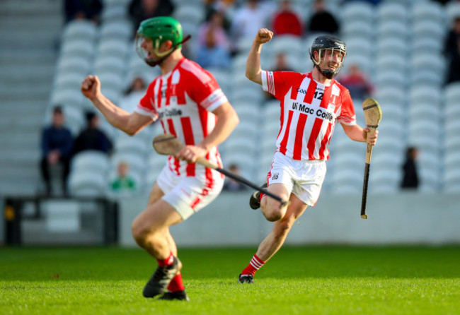 Shane Hegarty celebrates scoring a goal