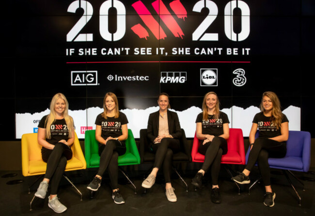 Stephanie Meadow, Laura Twomey, Casey Stoney, Louise Quinn, and Sarah Rowe 15/10/2018