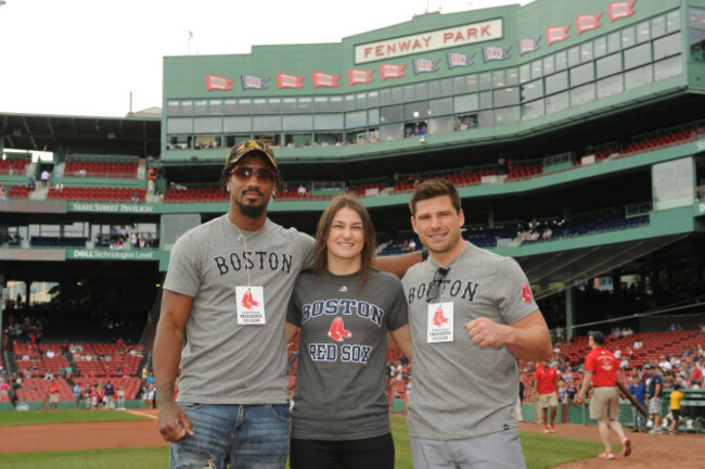 Demetrius Andrade, Katie Taylor and Mark Deluca