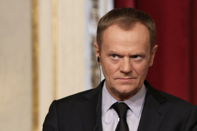 President Hollande Meets With Polish PM Tusk - Paris