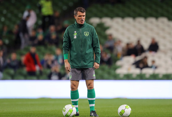 Roy Keane before the game