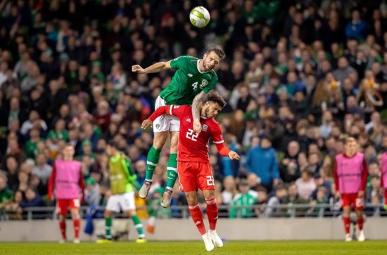 Shane Duffy with Tyler Roberts