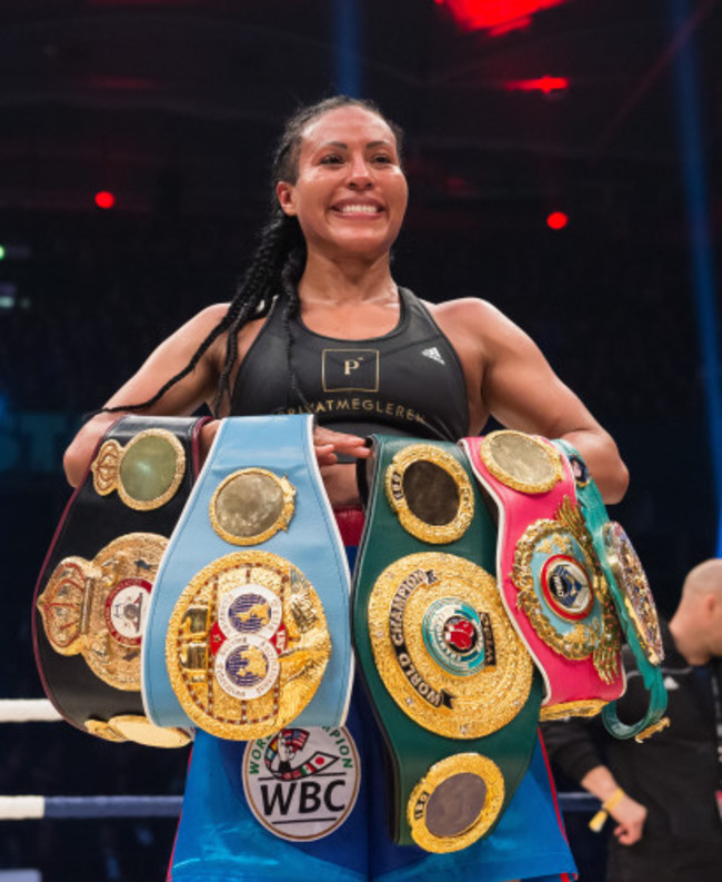 Boxeing: Cecilia Braekhus (Norway) vs Chris Namus (Uruguay)