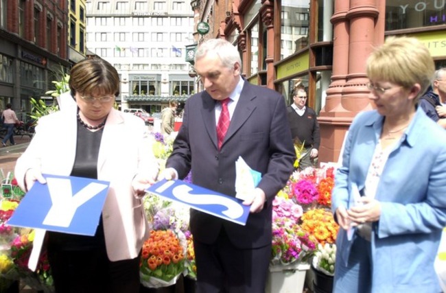 LtoR Tanaiste Mary Harney and Taoiseach Bertie Ahe