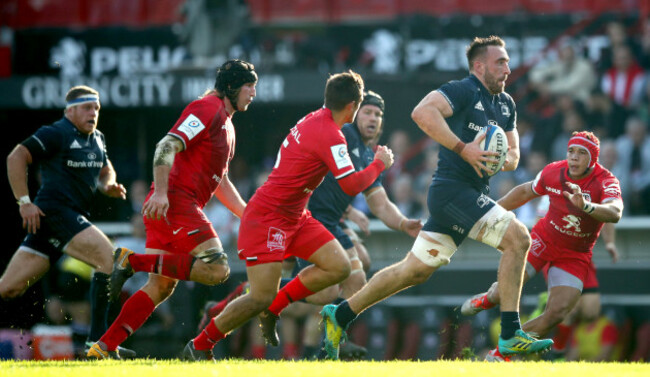 Jack Conan makes a break leading to Sean O'Brien's opening try