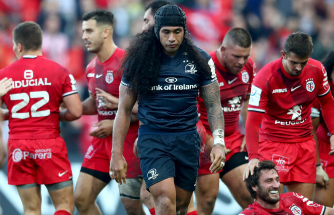 Joe Tomane dejected after Toulouse won a late penalty to end the game