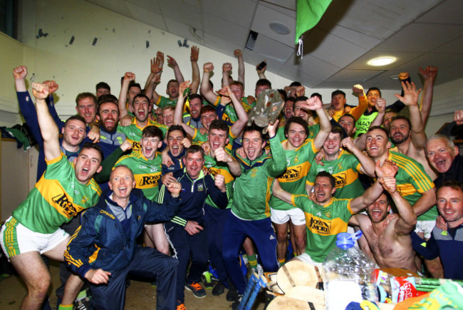 Clonoulty-Rossmore's manager John Devane celebrates with his players