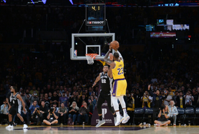 NBA: San Antonio Spurs at Los Angeles Lakers