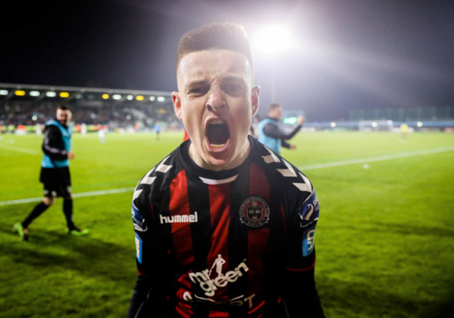 Darragh Leahy celebrates scoring their second goal