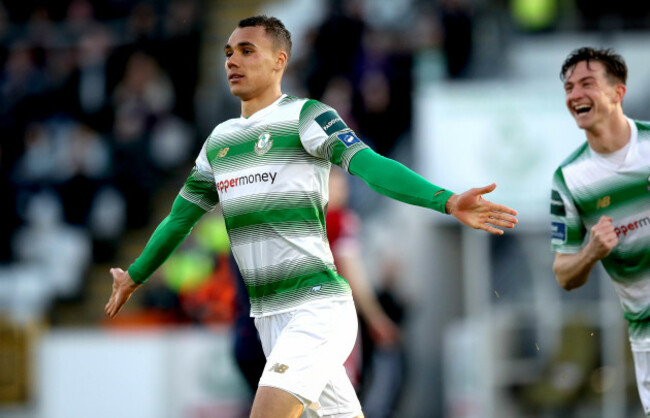 Graham Burke celebrates scoring