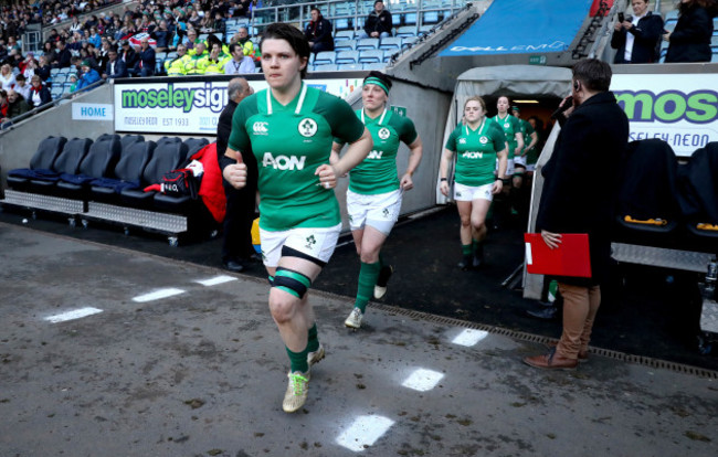 Ciara Griffin leads out her team