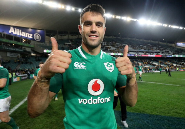 Conor Murray celebrates after the game