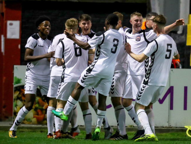 Bohemians celebrate the goal of Ali Reghba