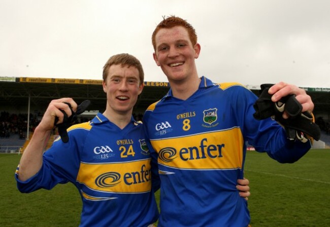 Brian Fox and George Hannigan celebrate