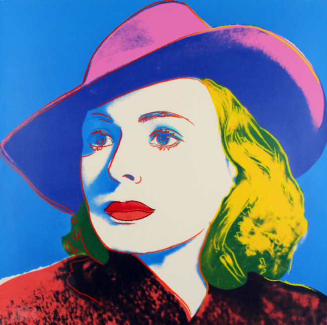 Ingrid Bergman with Hat Andy Warhol
