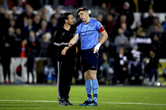 Collie O'Neill with Gary O'Neill dejected