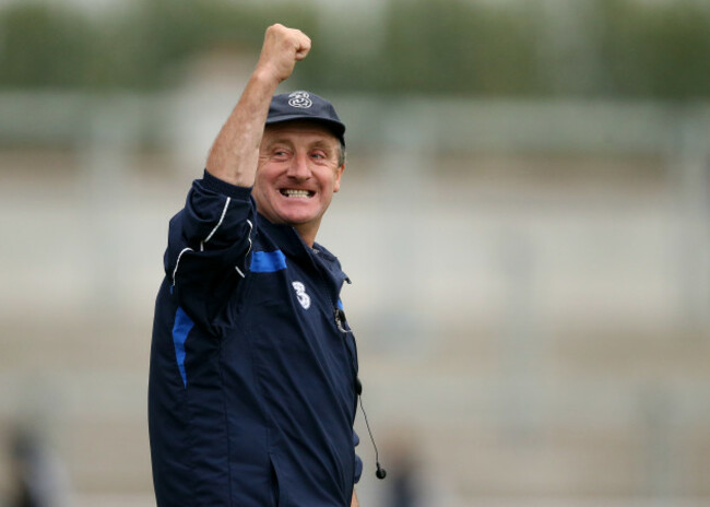 Michael Ryan celebrates after the final whistle