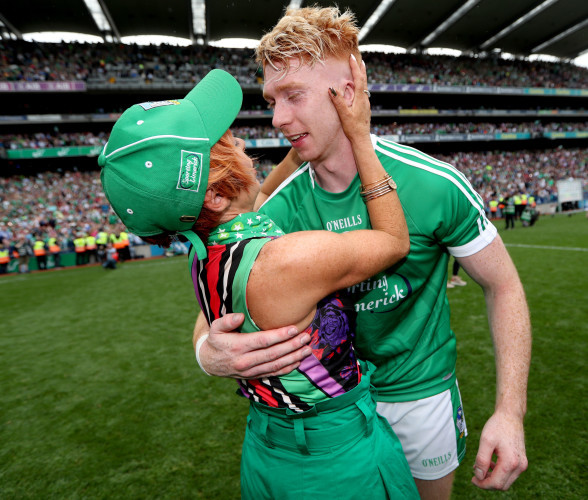 Cian Lynch celebrates with his mother Valerie