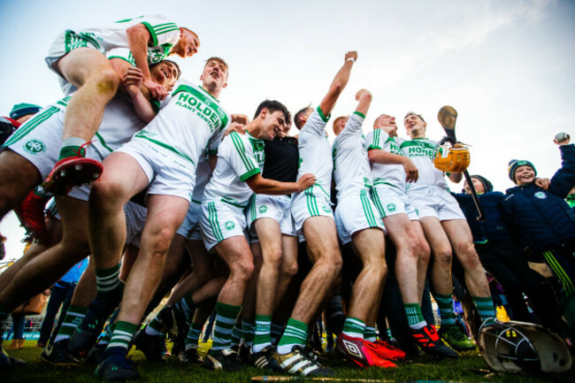 Shamrocks celebrate after the game