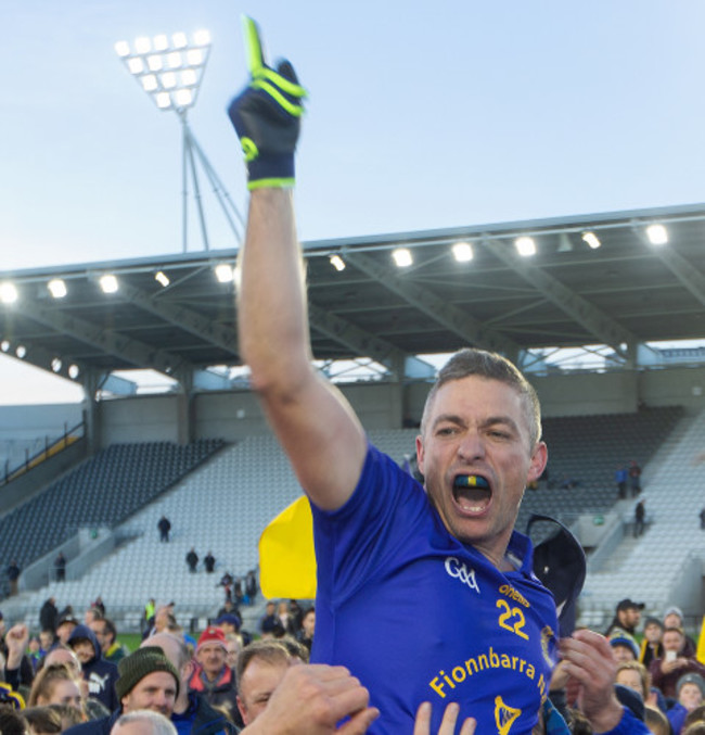 Robert O'Mahony celebrates winning