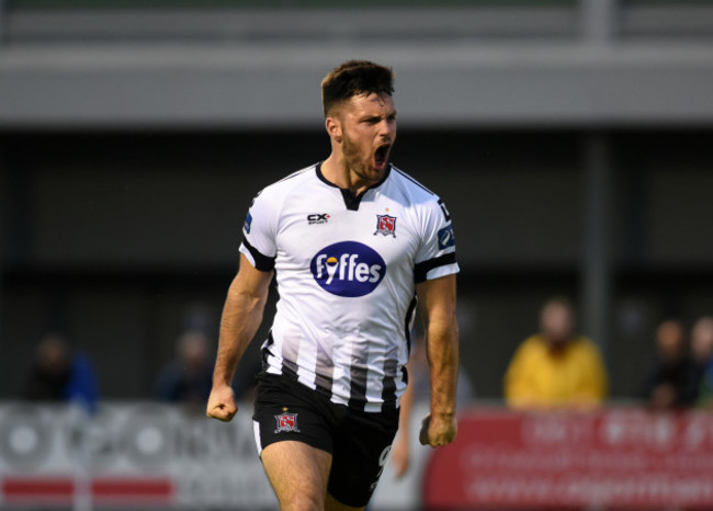 Patrick Hoban celebrates scoring their first goal