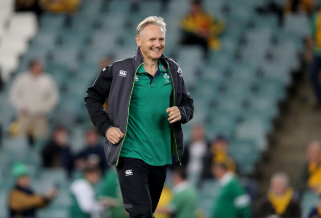 Joe Schmidt during the warm up