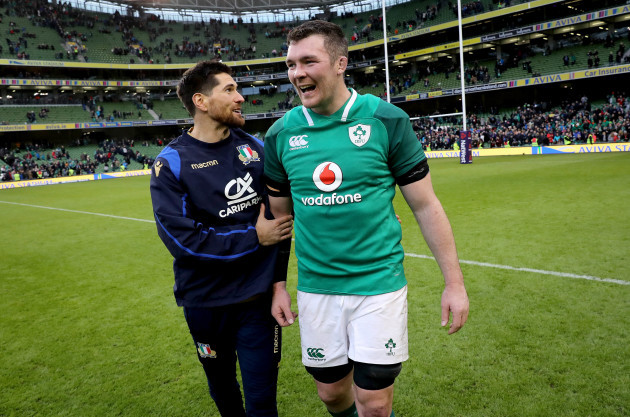 Peter O'Mahony with Ian McKinley