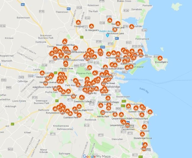 dublin fire map