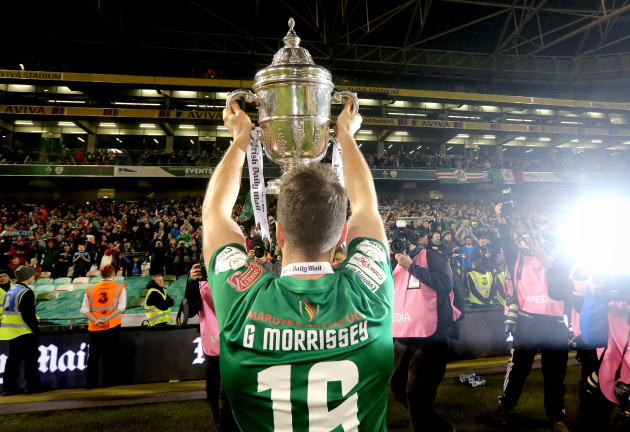 Gearoid Morrissey celebrates with The Irish Daily Mail FAI Cup