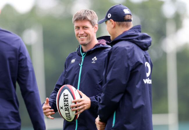 Ronan O'Gara with Joe Schmidt