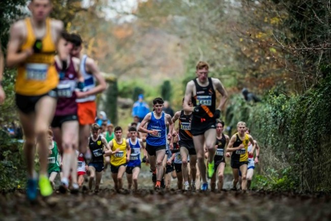 A general view of the Boys U18 and Junior Men race