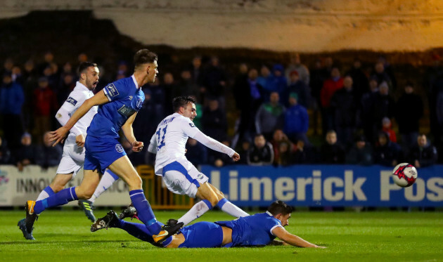 Mark Timlin scores a goal