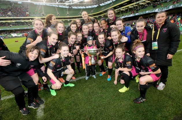 Wexford Youths' celebrate with the trophy