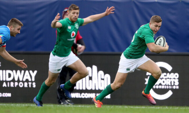 Jordan Larmour scores his second try
