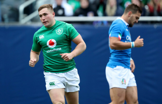 Jordan Larmour scores the fourth try