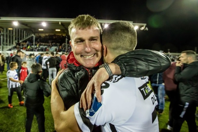 Stephen Kenny celebrates winning the league