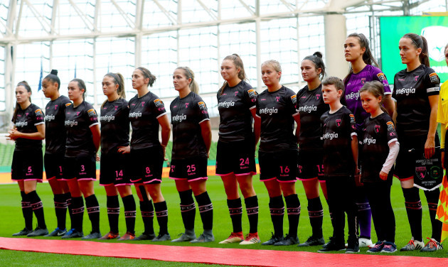 Wexford Youths line up before the game