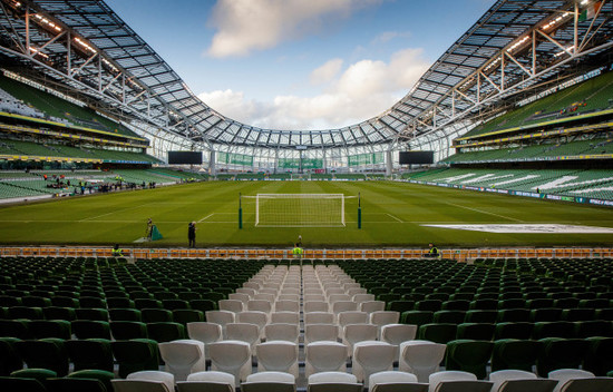 A view of Aviva Stadium ahead of the game