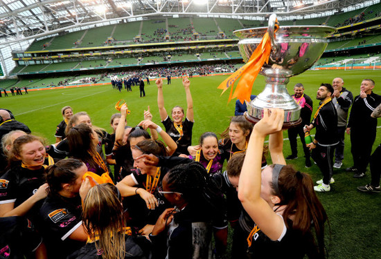 Wexford Youths' celebrate with the trophy