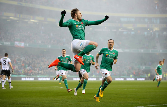 Kieran Sadlier celebrates scoring