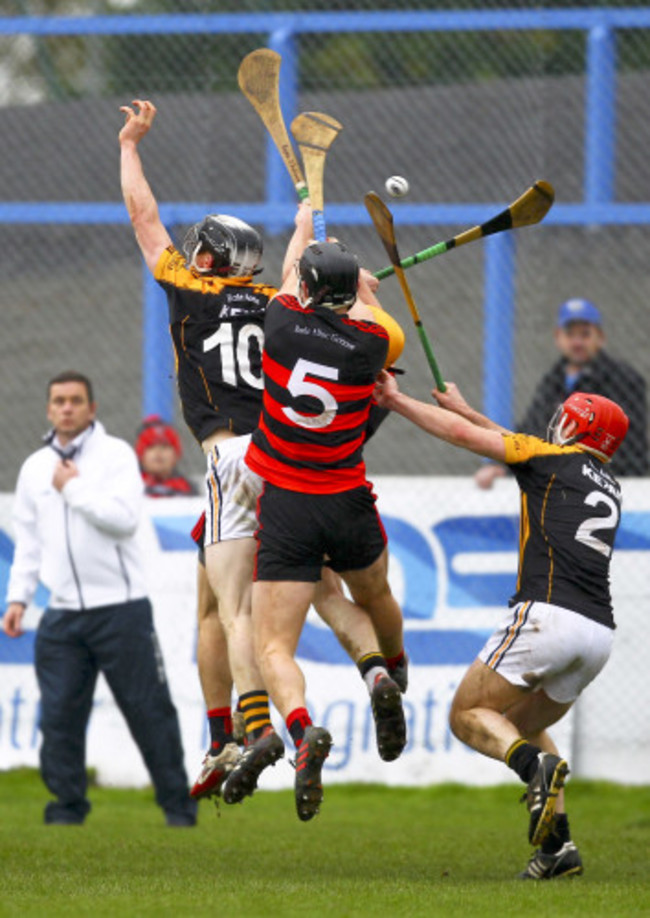 Philip Mahony flicks the ball into the goal in injury time