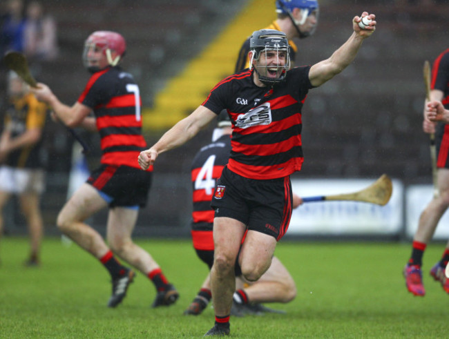 JJ Hutchinson celebrates at the final whistle