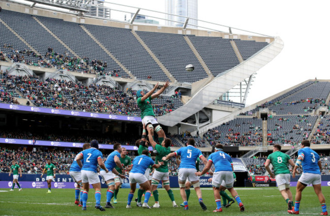 Tadhg Beirne in the line out